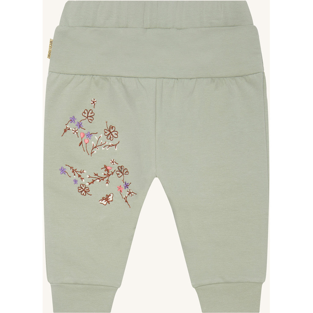 Hust & Claire Jogging Trousers HCTilde Flower Trousers 4409 Green Sage