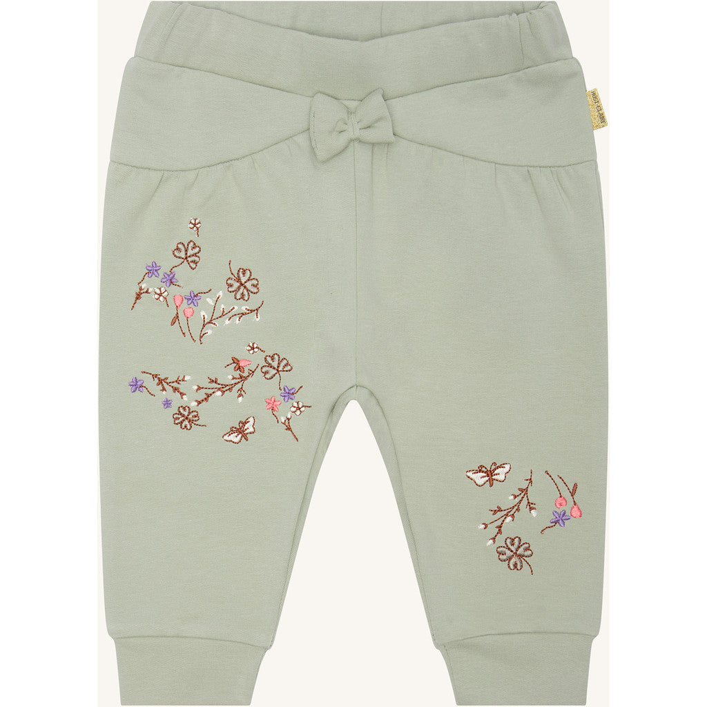 Hust & Claire Jogging Trousers HCTilde Flower Trousers 4409 Green Sage