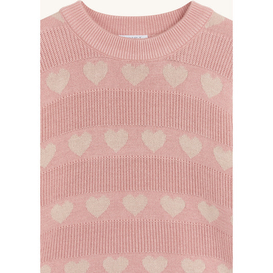 Hust & Claire Knit HCPos Jacquard knit Pullover 3366 Dusty Rose