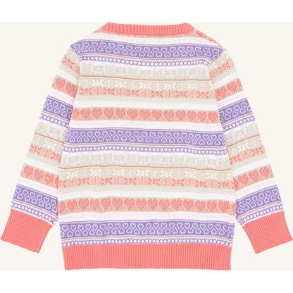 Hust & Claire Knit HCPusle Spring Jacquard Pullover 3771 Wild Coral