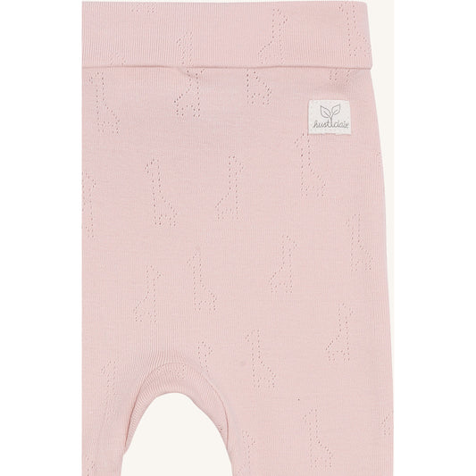 Hust & Claire Leggings HCLas Pointelle Giraffe Leggings 3322 Peach Dust