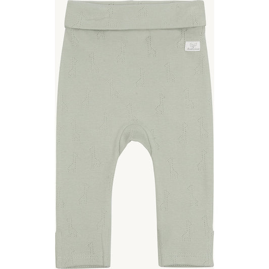 Hust & Claire Leggings HCLas Pointelle Giraffe Leggings 4409 Green Sage