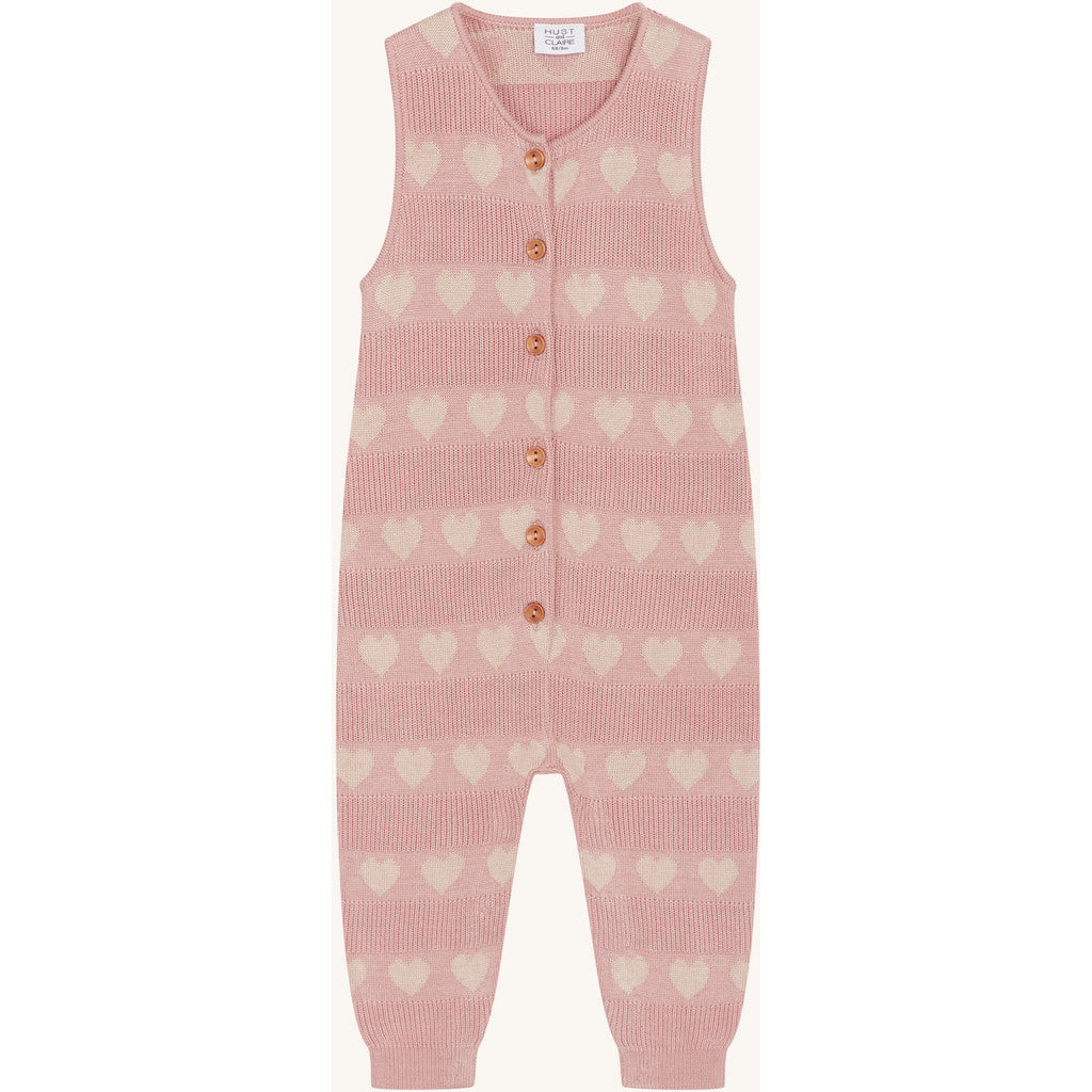 Hust & Claire Suit HCMonly Jacquard knit Pants suit 3366 Dusty Rose