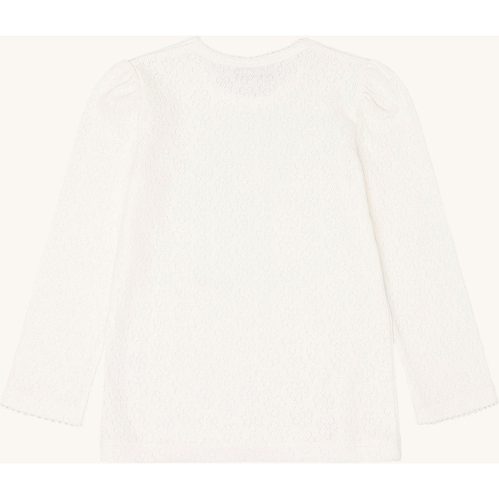 Hust & Claire T-shirt HCAlma Pointelle T-shirt L/S 3270 Ivory