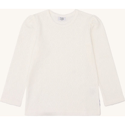 Hust & Claire T-shirt HCAlma Pointelle T-shirt L/S 3270 Ivory