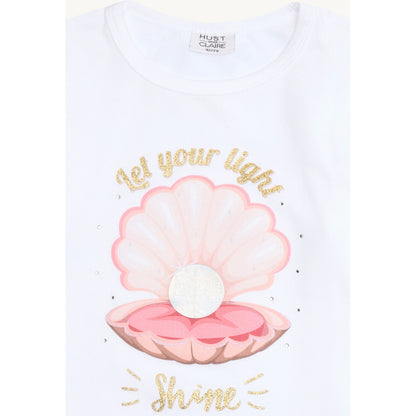 Hust & Claire T-shirt HCAlma Sea Shell T-shirt S/S 3246 White