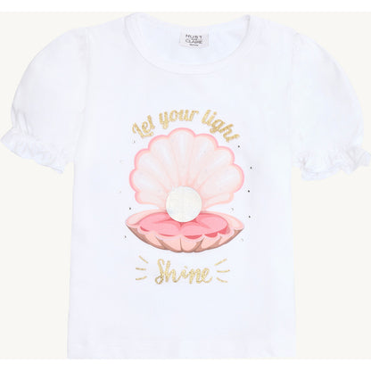 Hust & Claire T-shirt HCAlma Sea Shell T-shirt S/S 3246 White