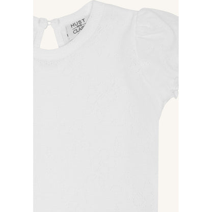 Hust & Claire T-shirt HCAlma basic pointelle T-shirt S/S 3246 White