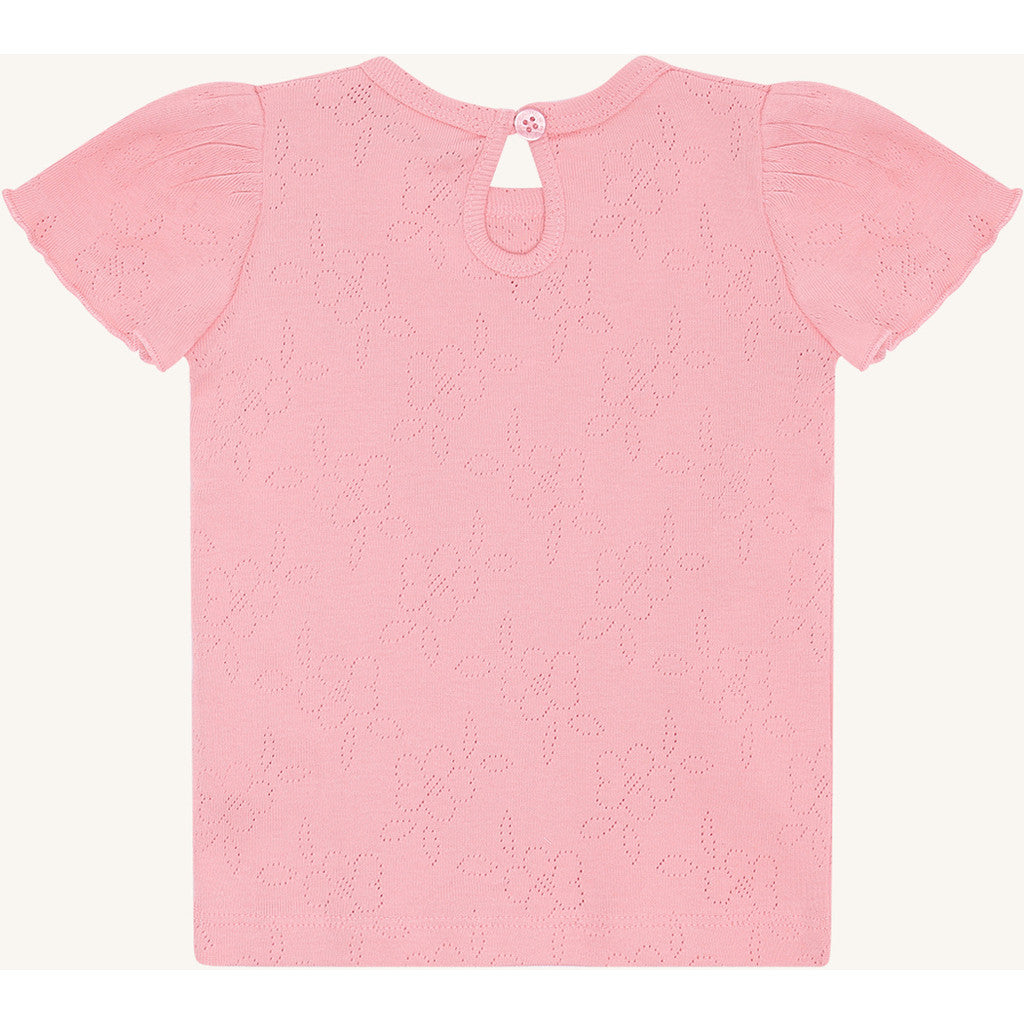 Hust & Claire T-shirt HCAlma basic pointelle T-shirt S/S 3761 Shell