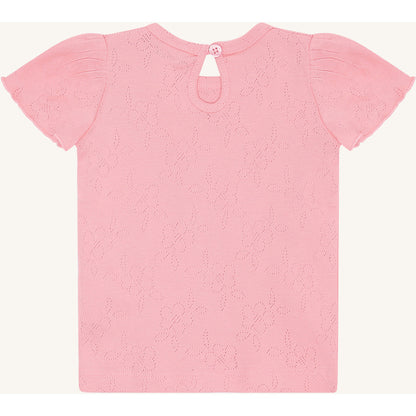 Hust & Claire T-shirt HCAlma basic pointelle T-shirt S/S 3761 Shell