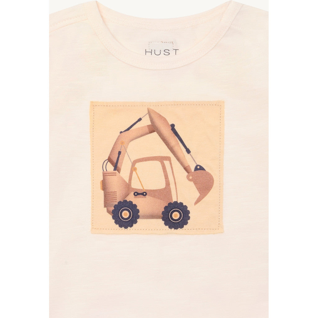 Hust & Claire T-shirt HCAugust Slub Backhoe appl. T-shirt S/S 3270 Ivory