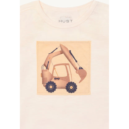 Hust & Claire T-shirt HCAugust Slub Backhoe appl. T-shirt S/S 3270 Ivory