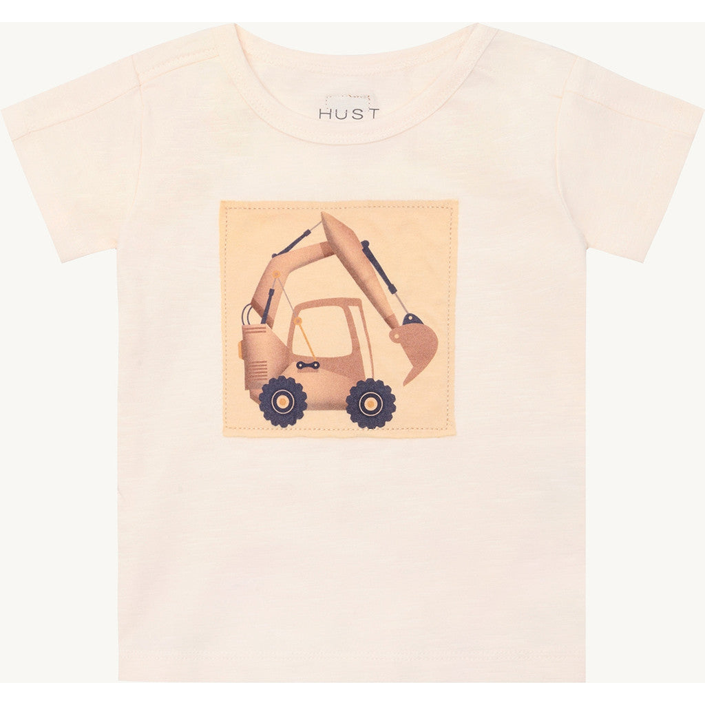 Hust & Claire T-shirt HCAugust Slub Backhoe appl. T-shirt S/S 3270 Ivory